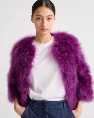 Short feather jacket