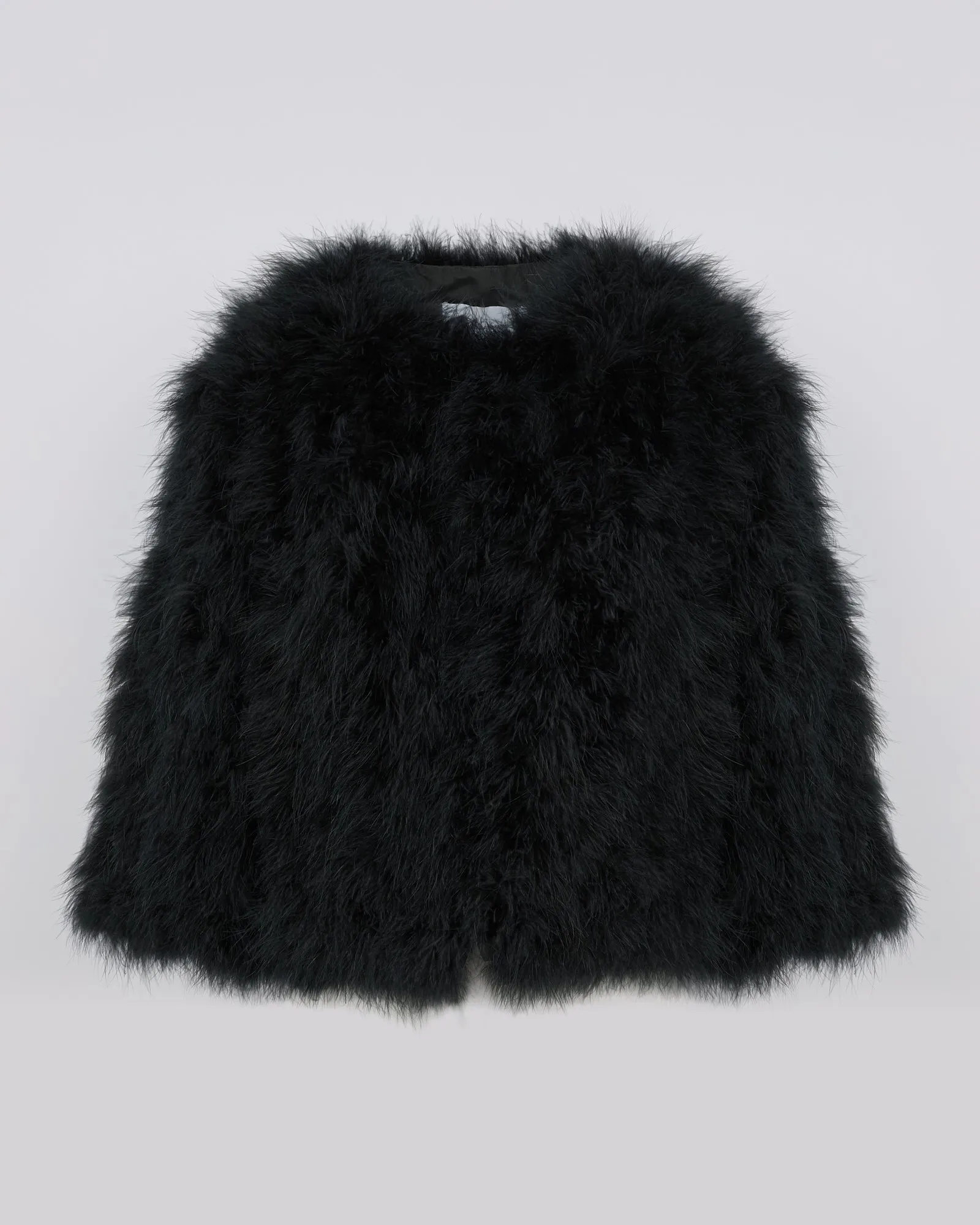 Short feather jacket