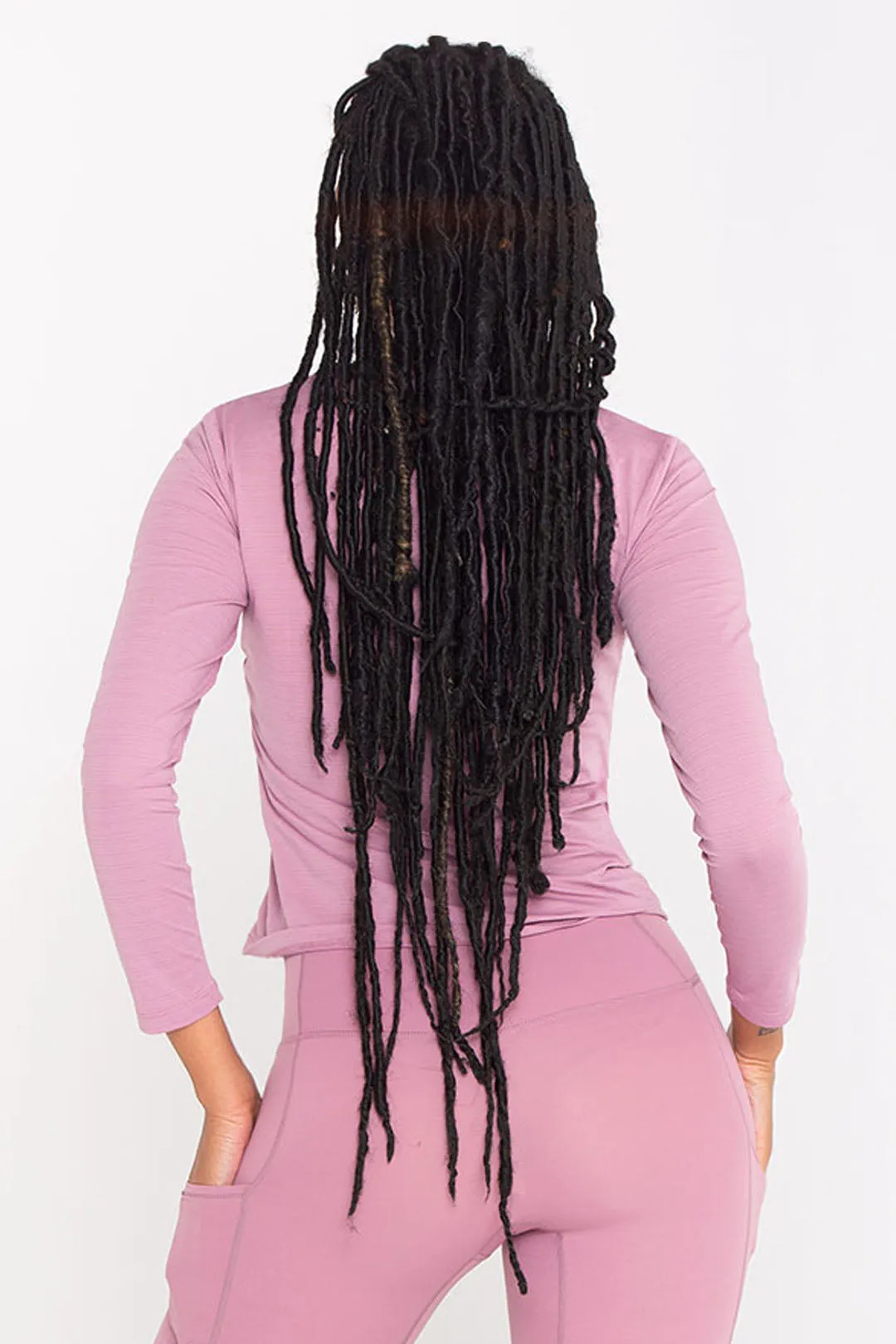 Side Drawstring Round Neck Long Sleeve Shirt