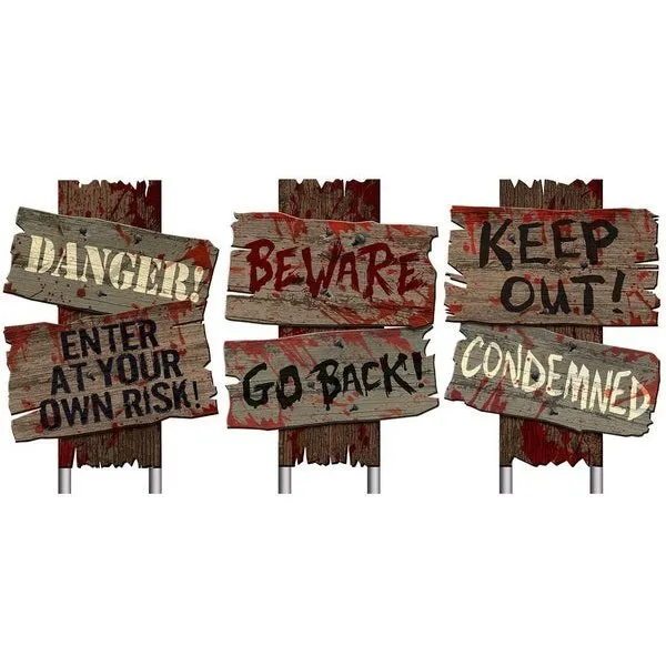 Signs Sidewalk Cemetery