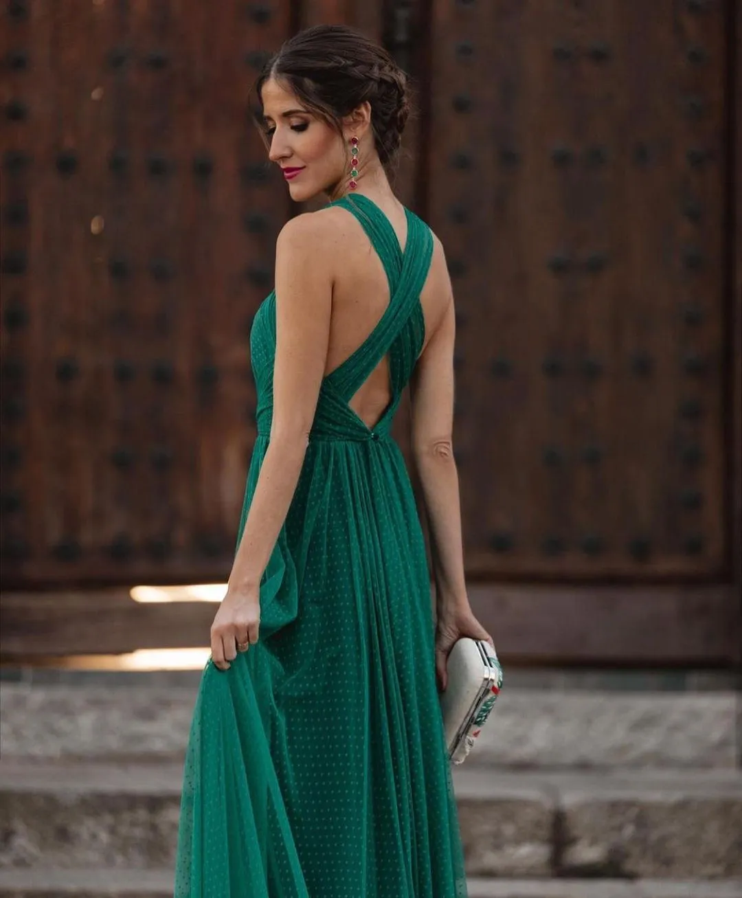 Simple Halter Green A-line Chiffon Prom Dresses,SFPD0172