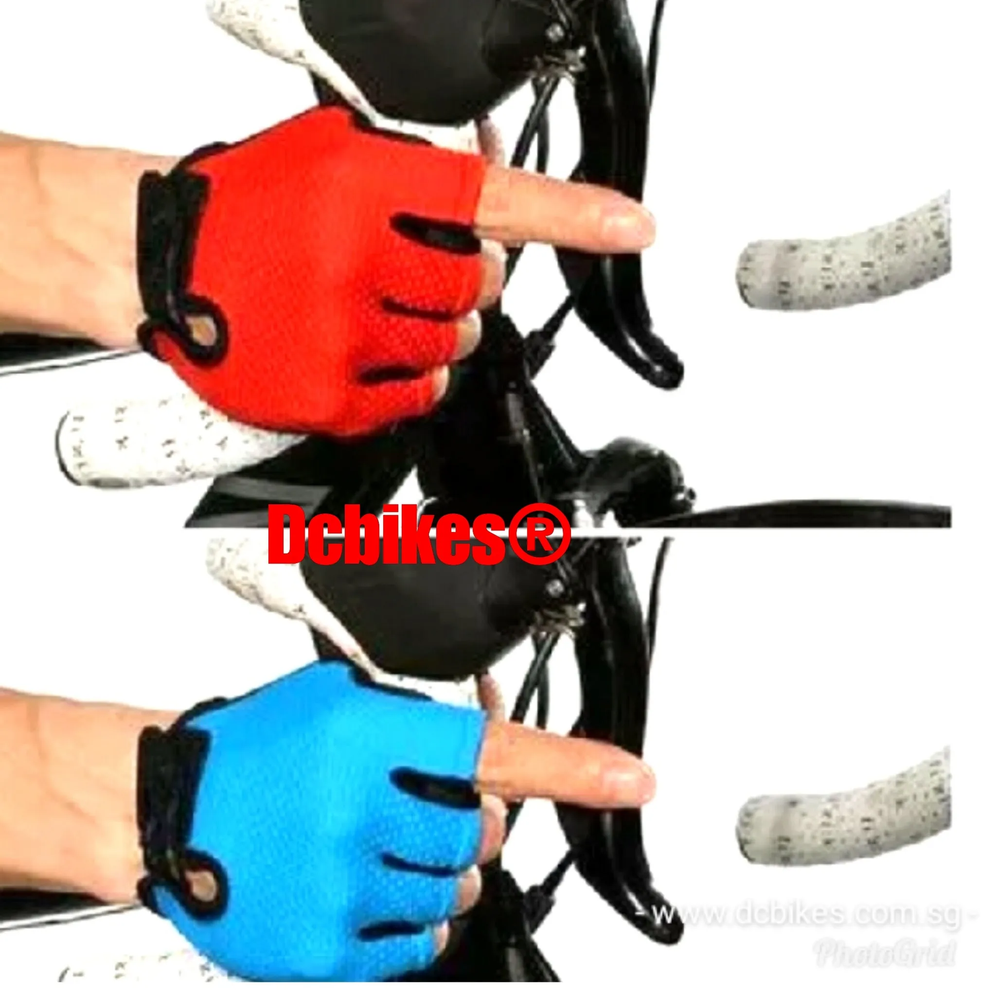Simple Plain MTB Road Half Finger Protective Gloves