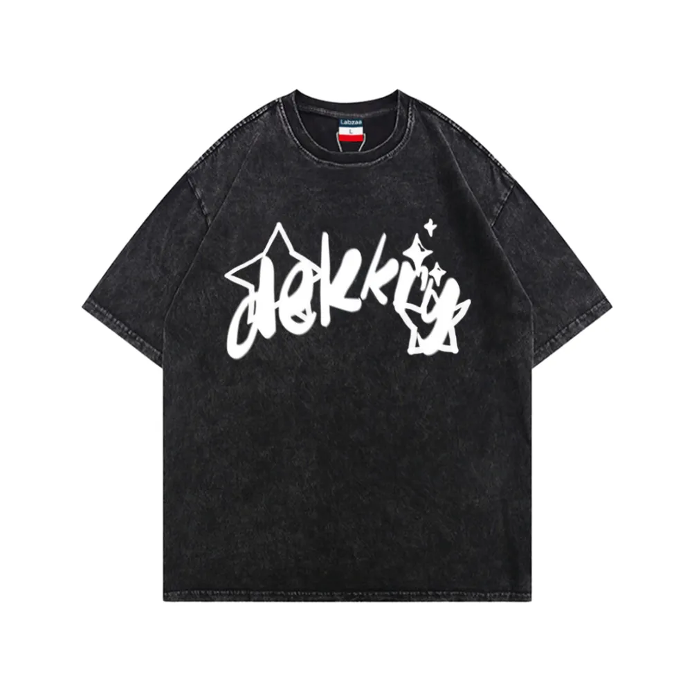 Simple Stars Cotton Washed T-Shirt