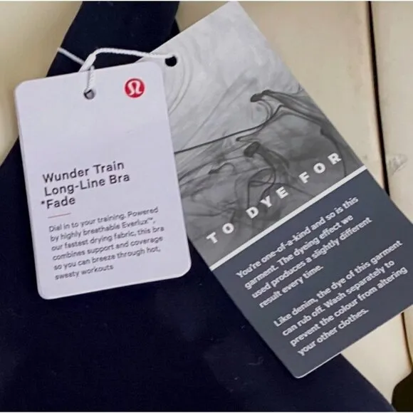 size 4 NWT Lululemon Wunder Train Longline‎ Bra Fade *Medium Support, C/D Cup