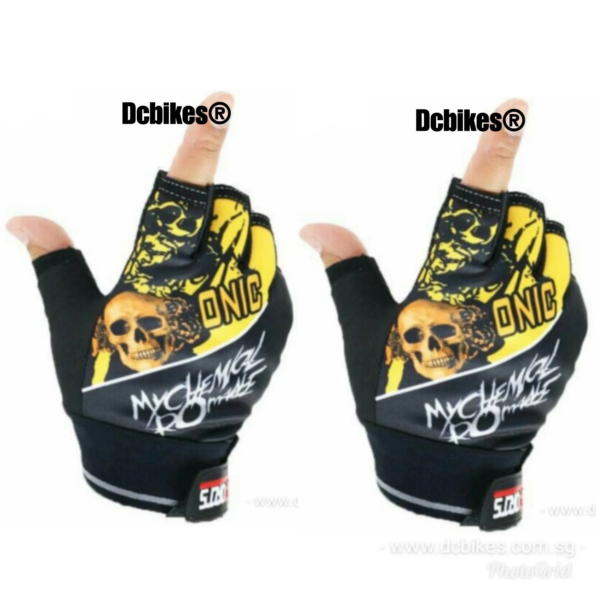 Skeleton MTB Half Finger Protective Gloves
