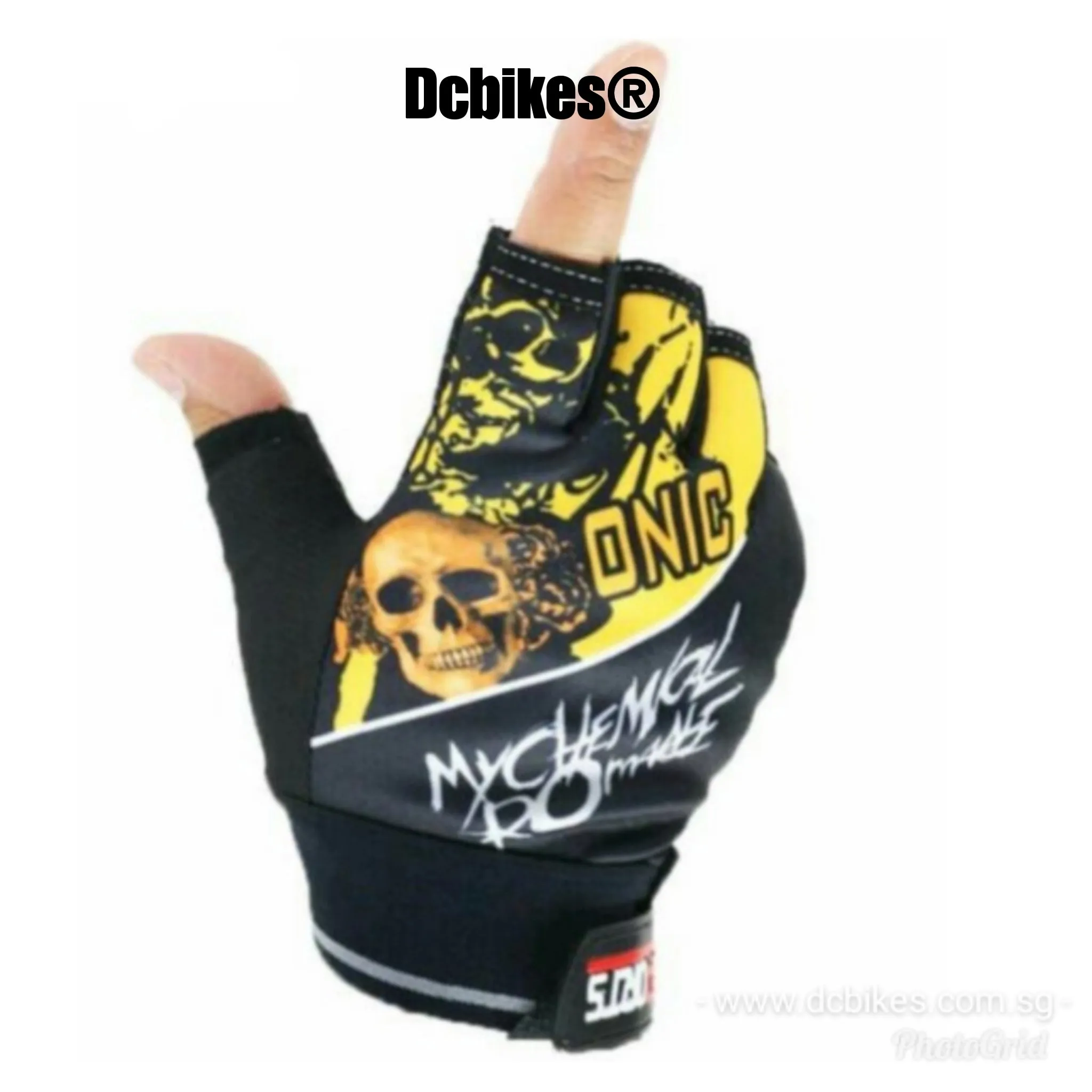 Skeleton MTB Half Finger Protective Gloves