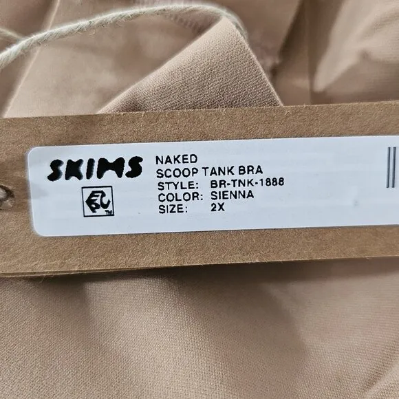 SKIMS Sienna Naked Scoop Tank Bra Size 2X | Soft &amp; Supportive