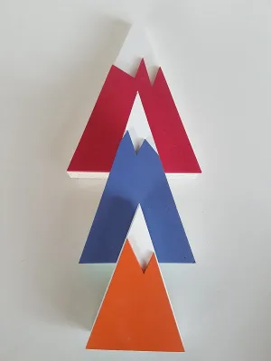 Snow Capped Wooden Mountain Shelfies