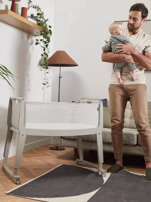 Snüz SnuzPod Studio Bedside Crib - Oslo Grey