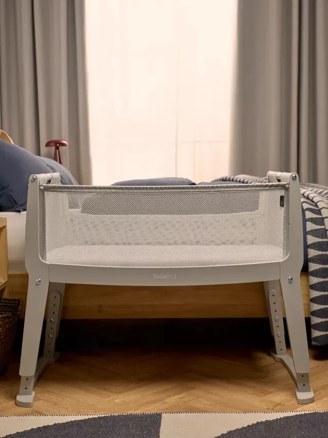 Snüz SnuzPod Studio Bedside Crib - Oslo Grey