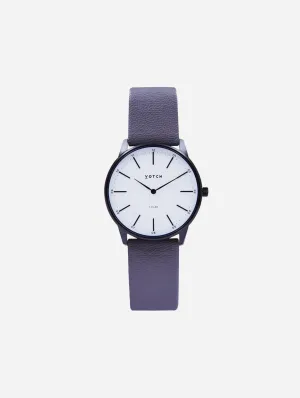 Solar Classic Appleskin Vegan Leather Watch | Black & Steel Grey