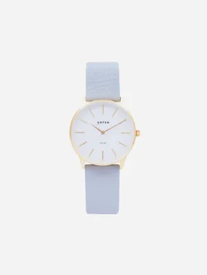 Solar Classic Appleskin Vegan Leather Watch | Gold & Dove Grey