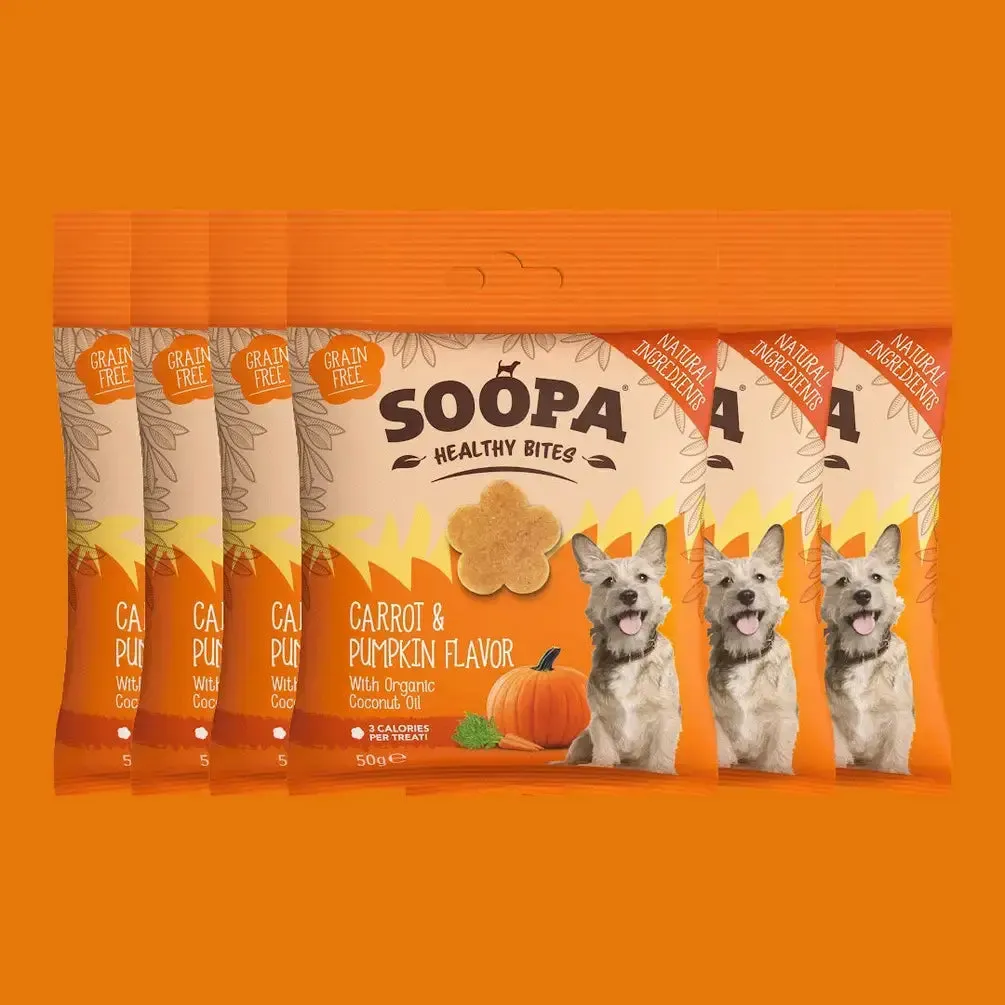 Soopa Carrot & Pumpkin Healthy Bites Dog Treats