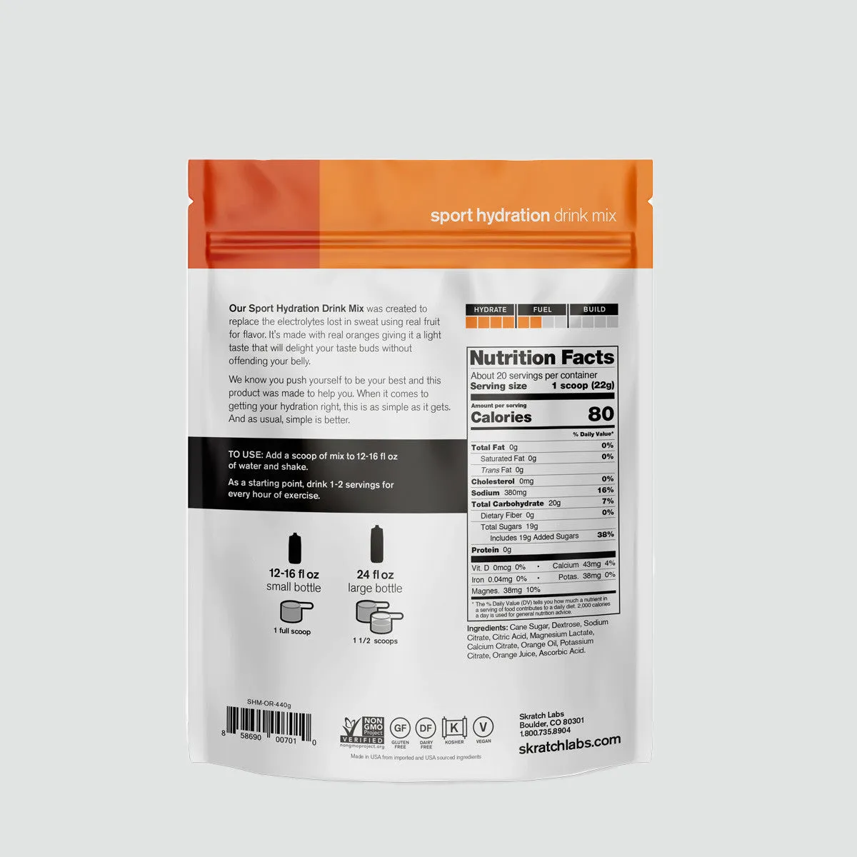 Sport Hydration Drink Mix - Oranges