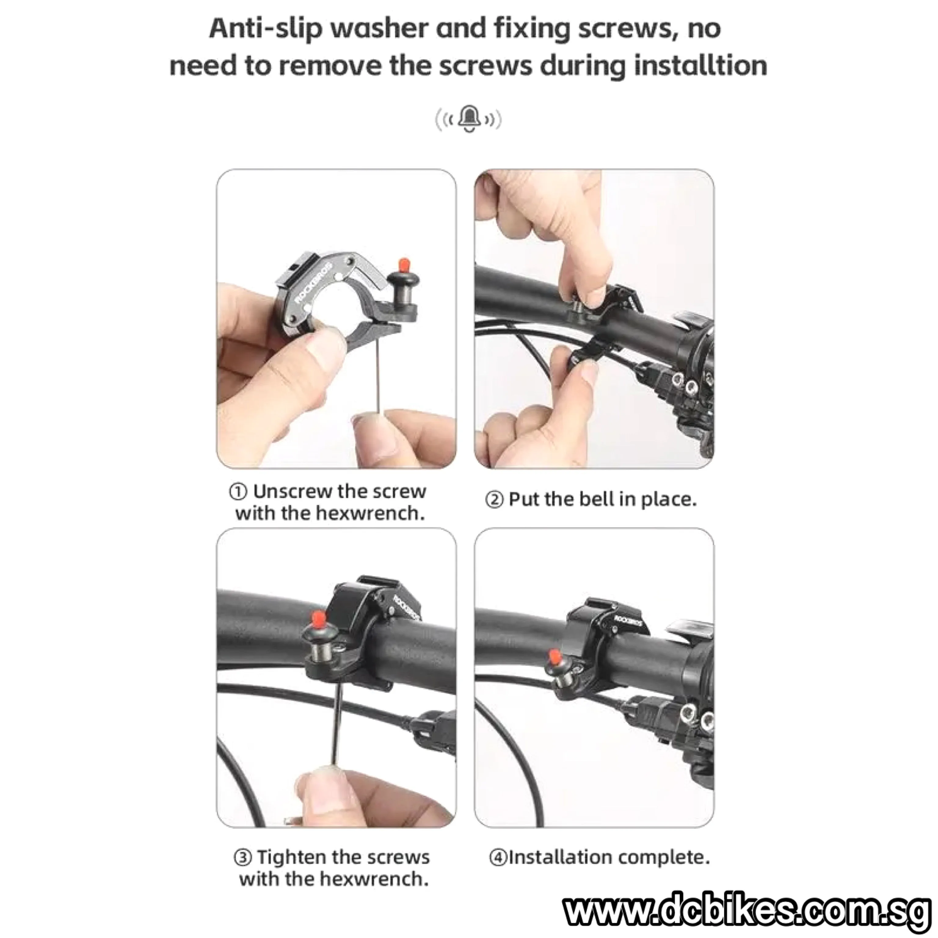 Stainless Steel Waterproof Classic Crisp Sound Handlebar Bell Bar Horn