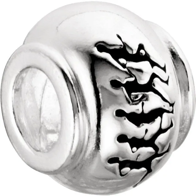 Sterling Silver 10mm Running Group Bead