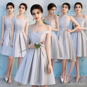 Summer Simple Short Mismatched Simple Cheap Bridesmaid Dresses Online, WG503