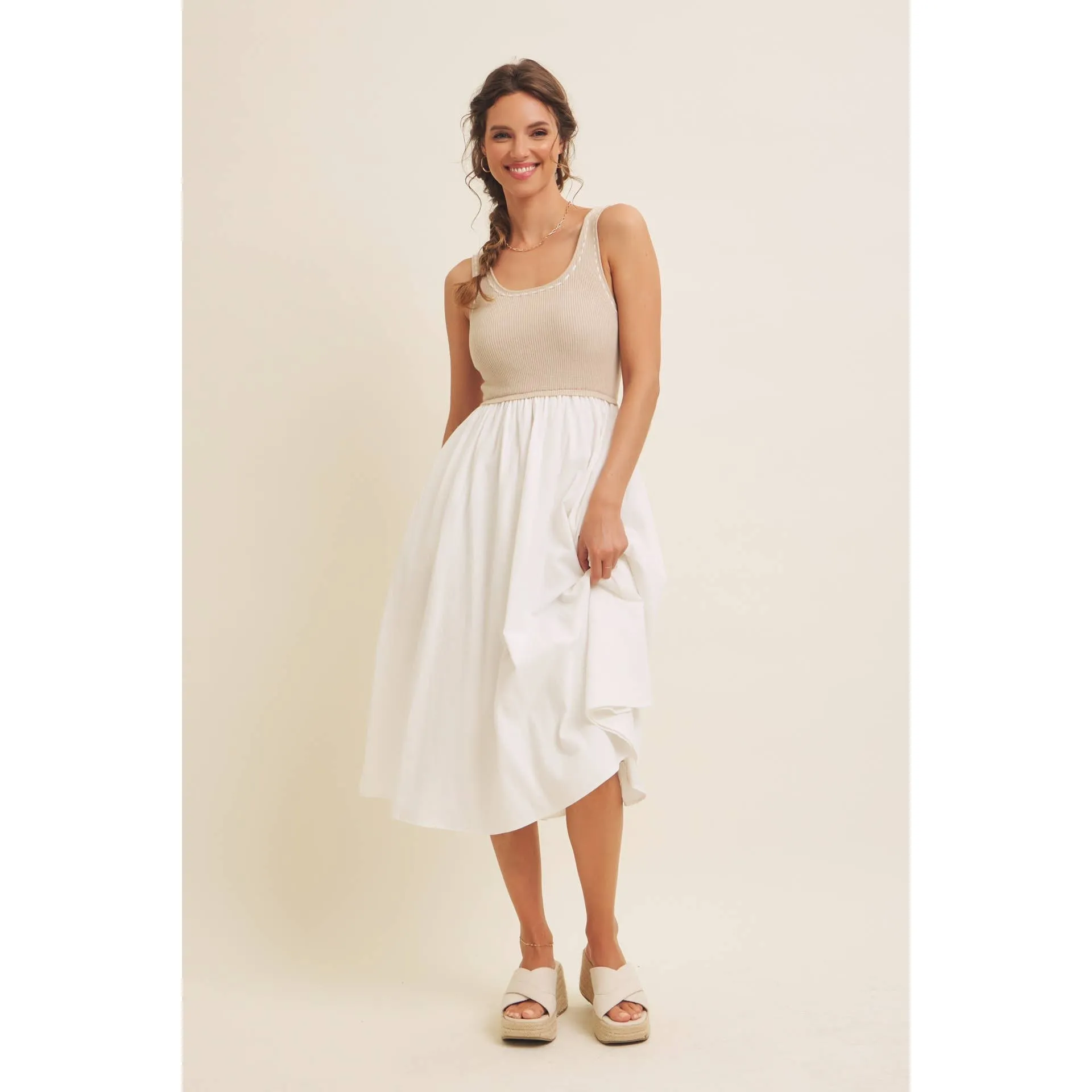 Super Soft Tank- Skirt Midi Dress