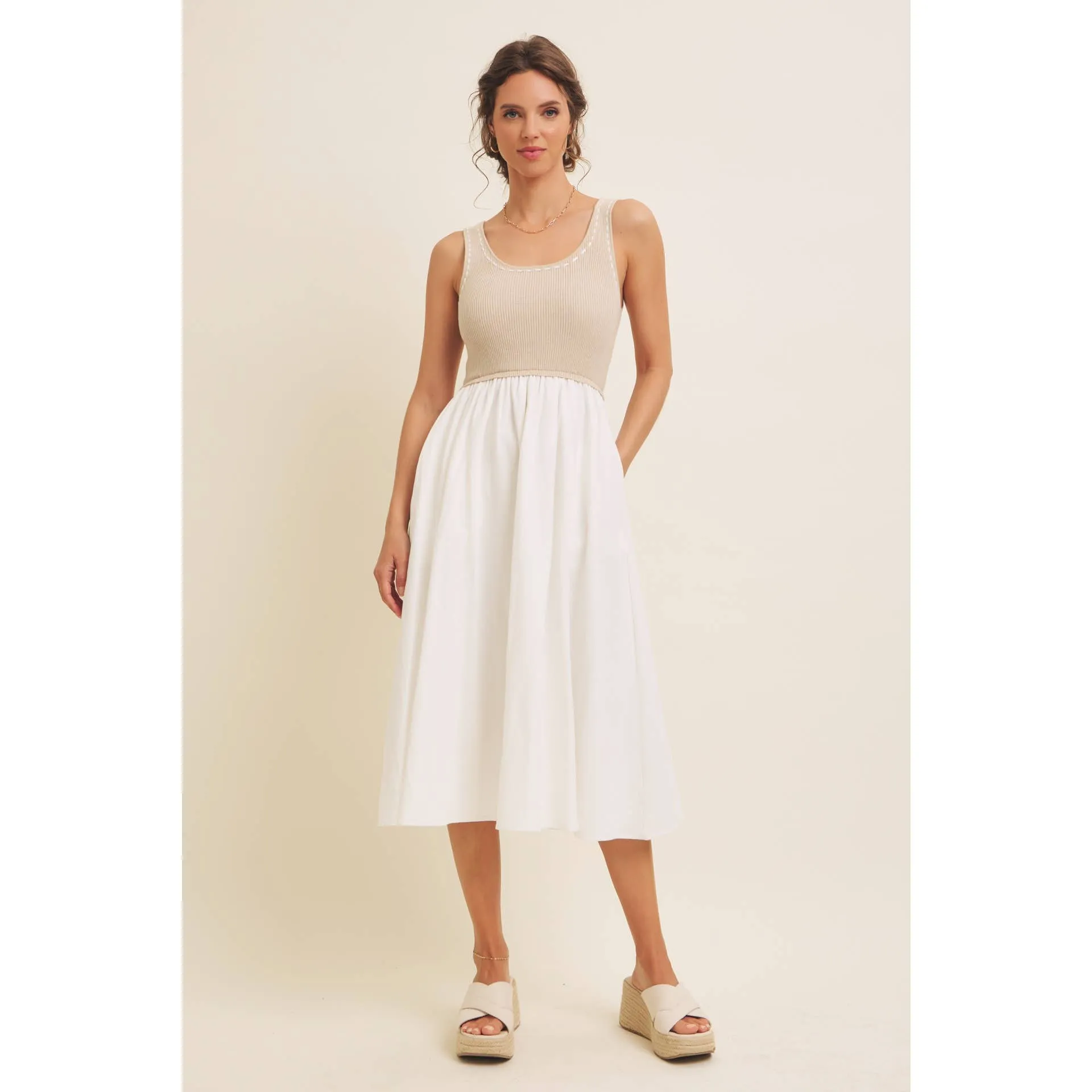 Super Soft Tank- Skirt Midi Dress