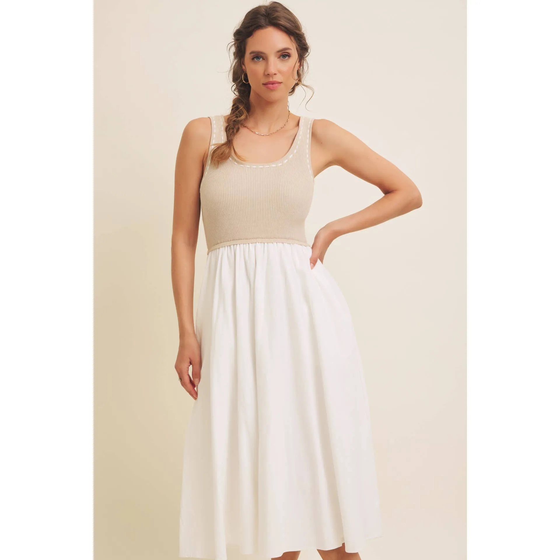 Super Soft Tank- Skirt Midi Dress