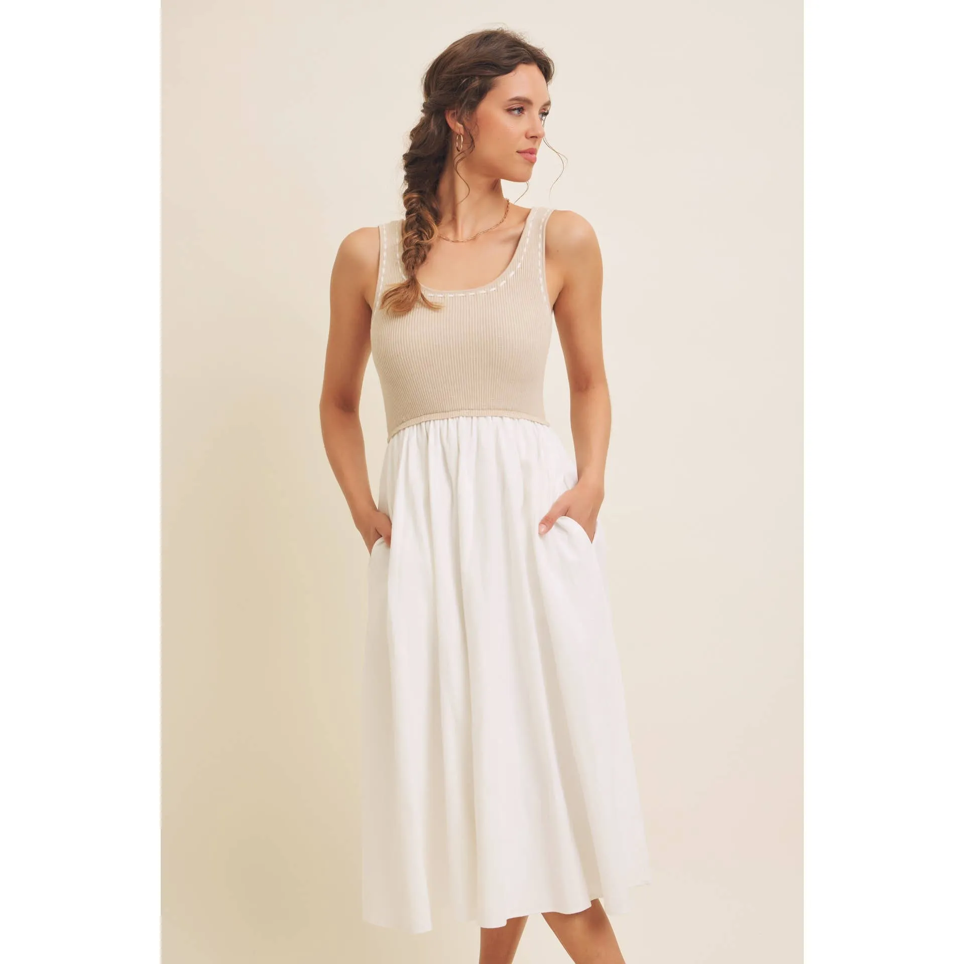 Super Soft Tank- Skirt Midi Dress