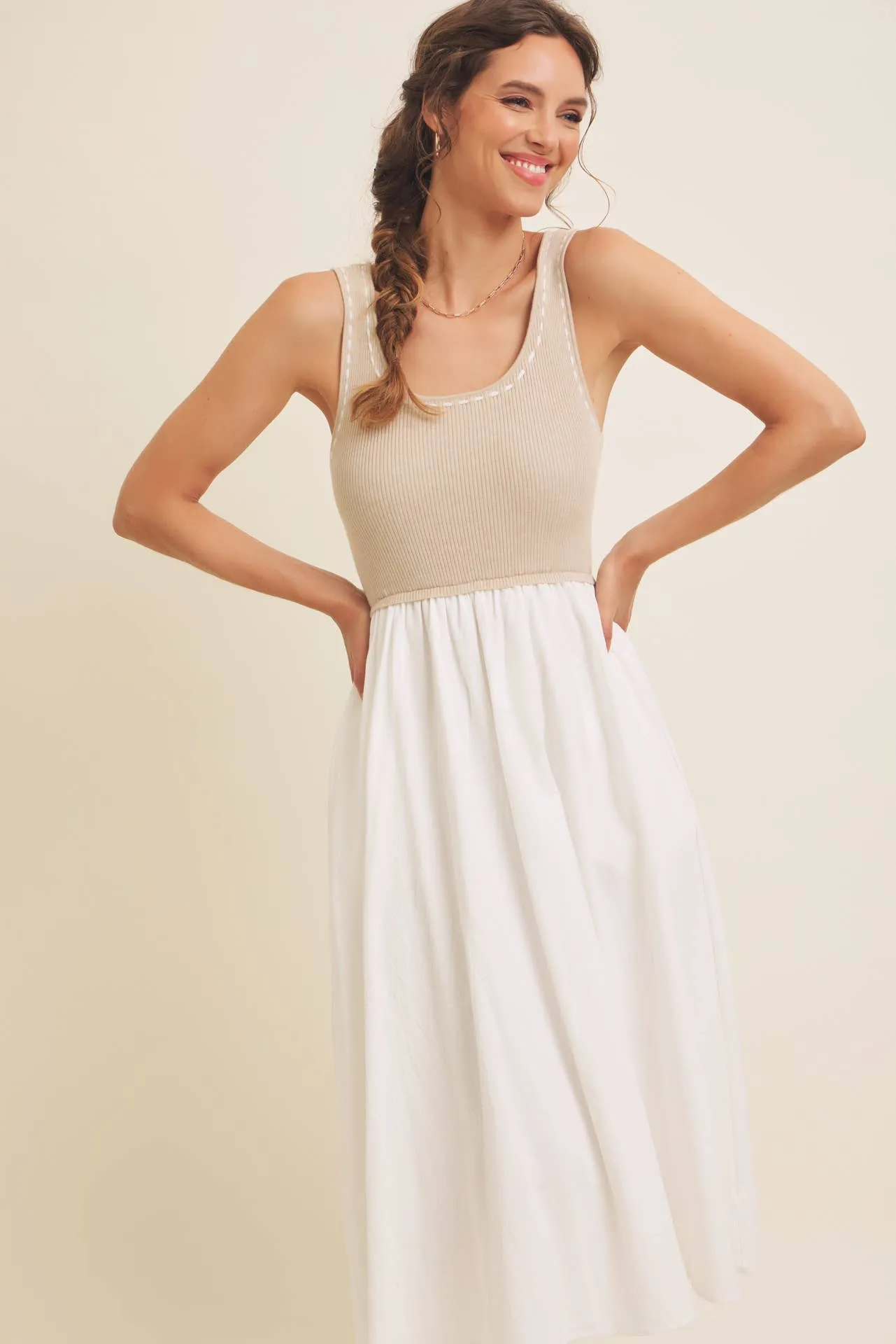 Super Soft Tank- Skirt Midi Dress