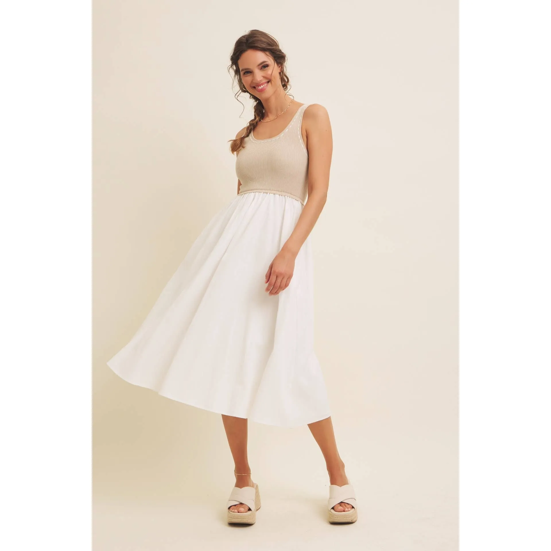 Super Soft Tank- Skirt Midi Dress