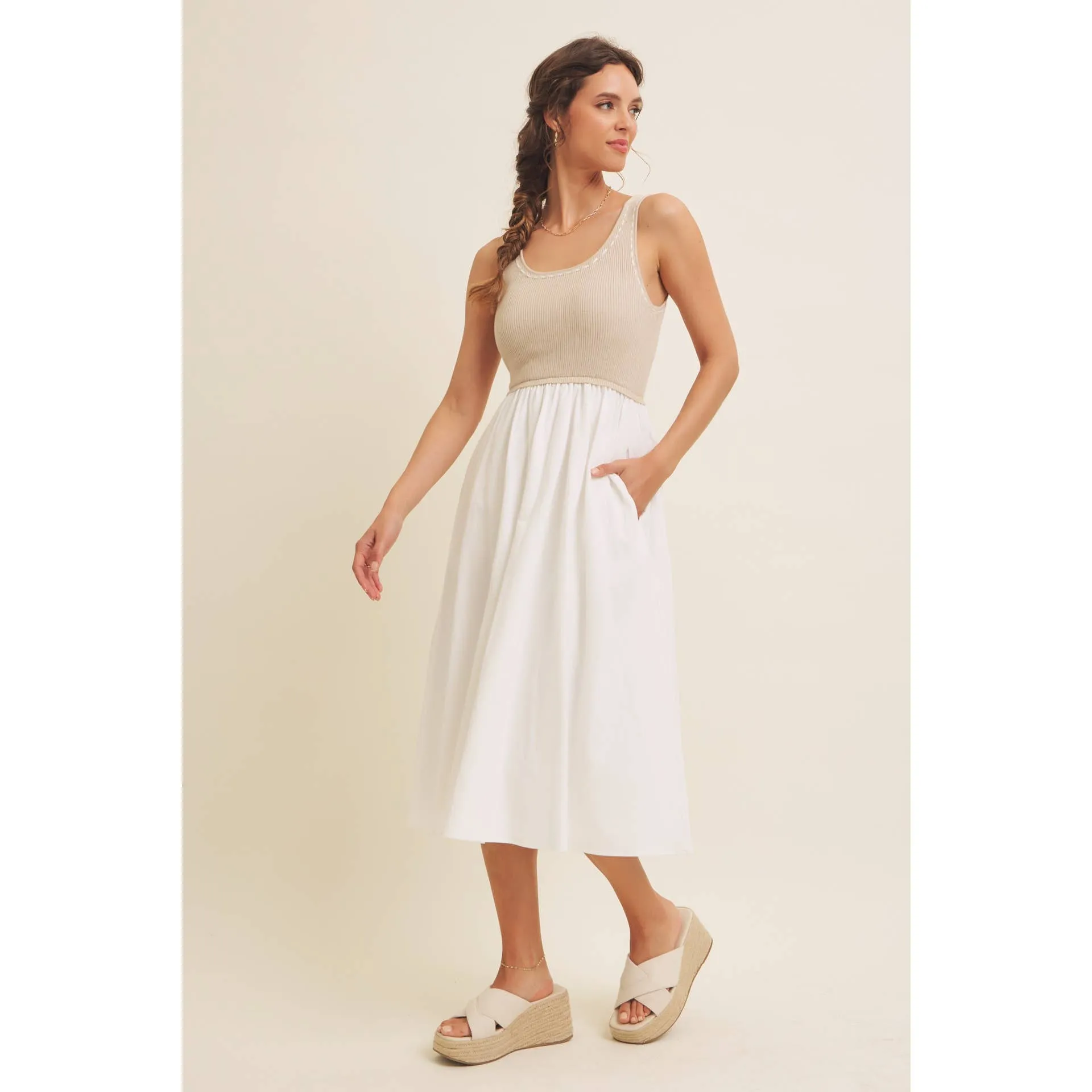 Super Soft Tank- Skirt Midi Dress