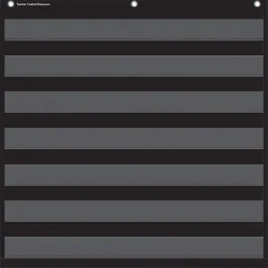 Teacher Created Resources Black 7 Pocket Chart