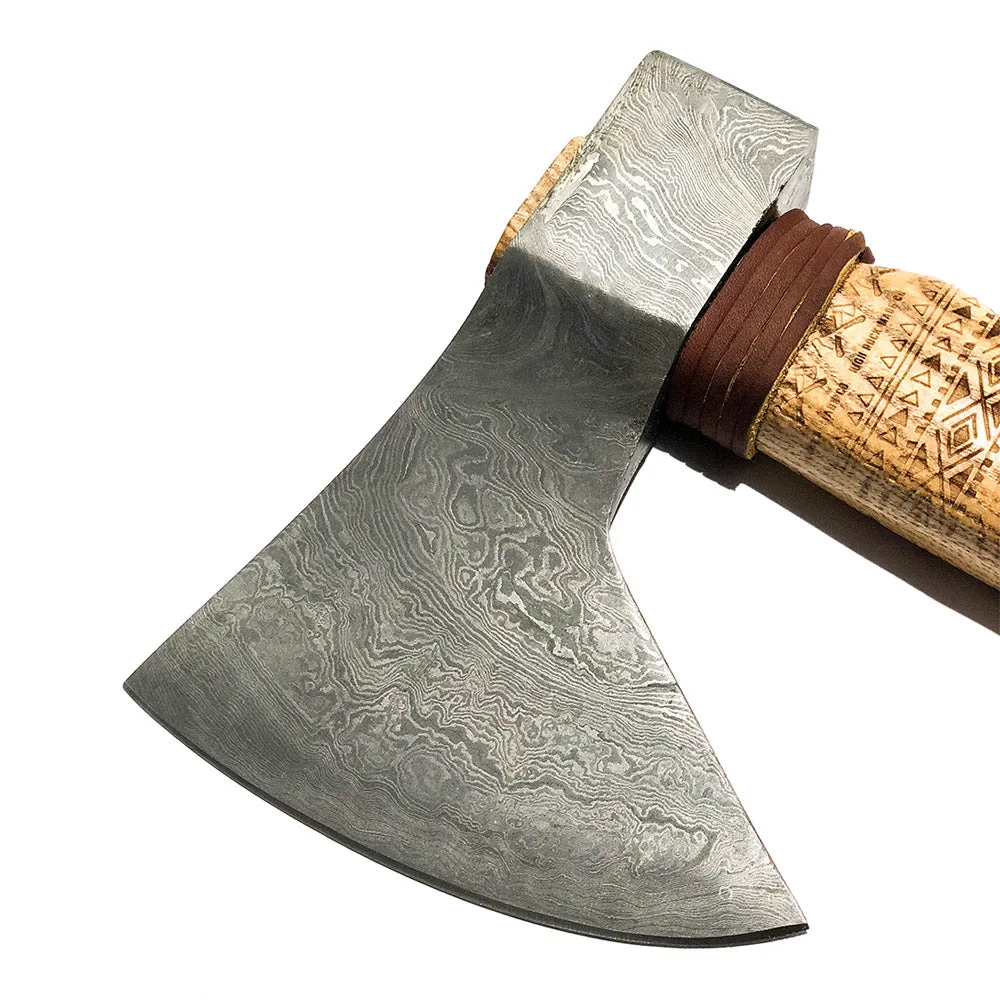 The Damascus Hatchet - High Rock Native