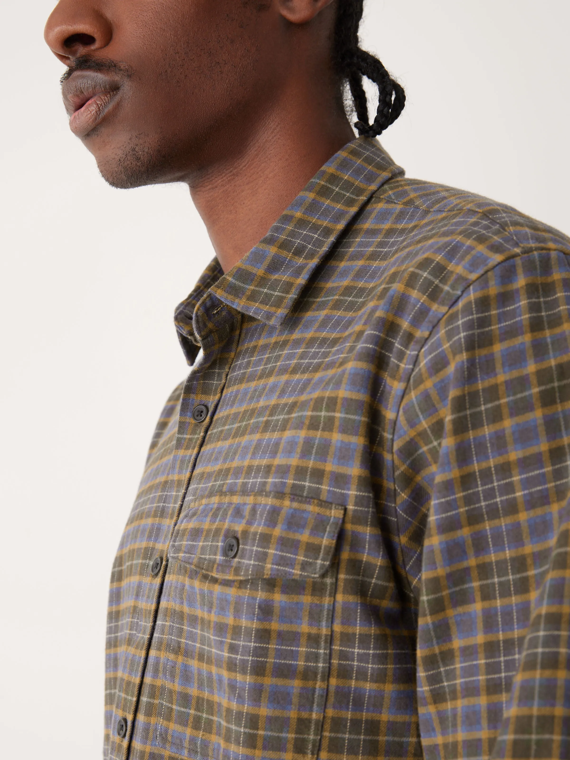 The Kapok Flannel Shirt in Nightshadow Blue