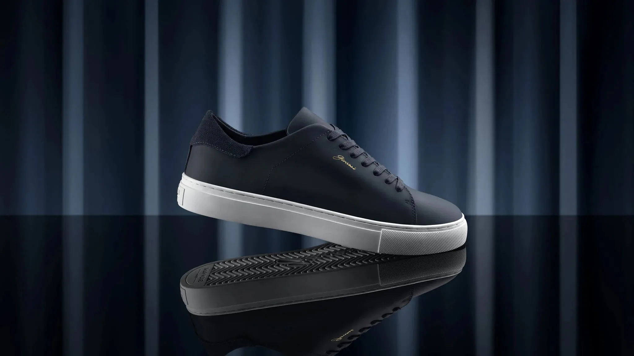 The Lorenzo - Blue Leather / White Sole - Womens