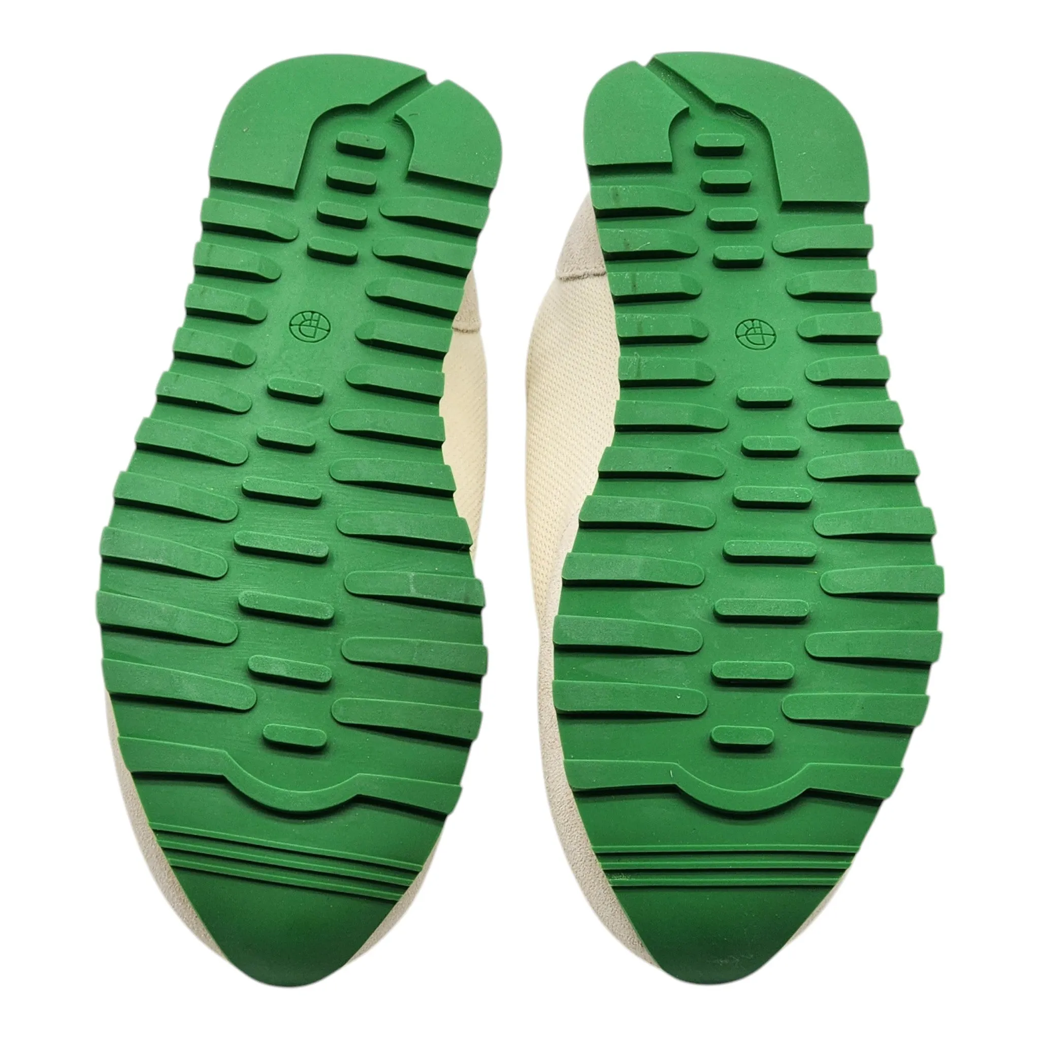 The Row Owen Runner Sneakers - Mesh and Suede - Beige/Green 35