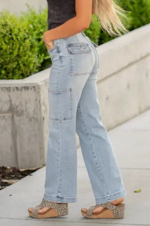 The Traveller- Judy Blue Straight Cargo Jeans