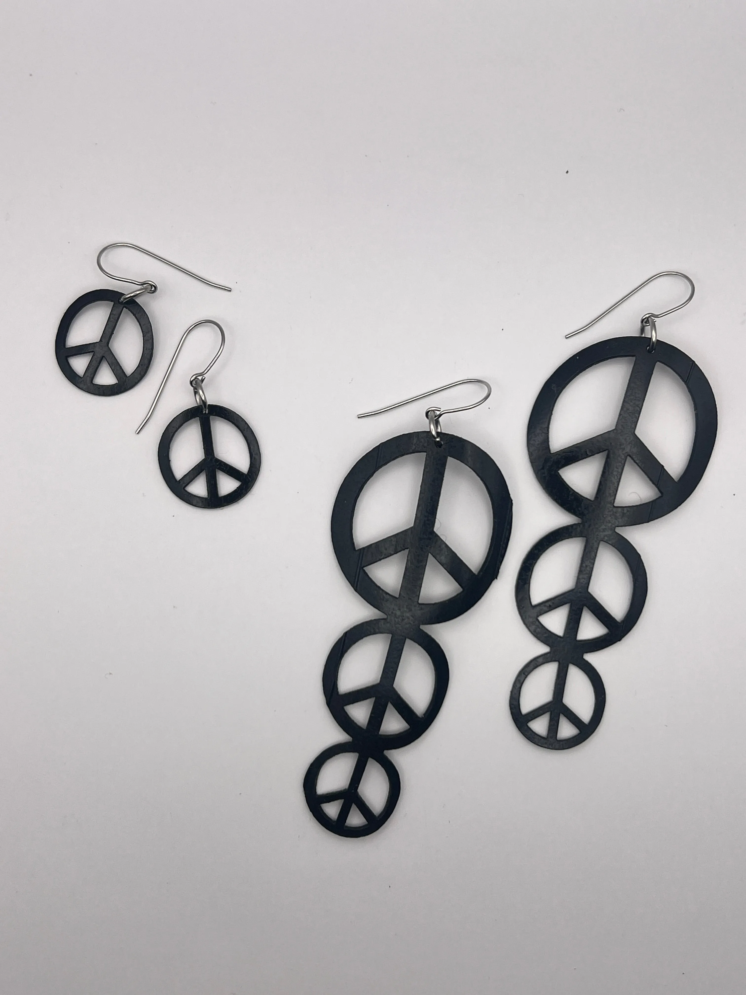 tiny peace earring