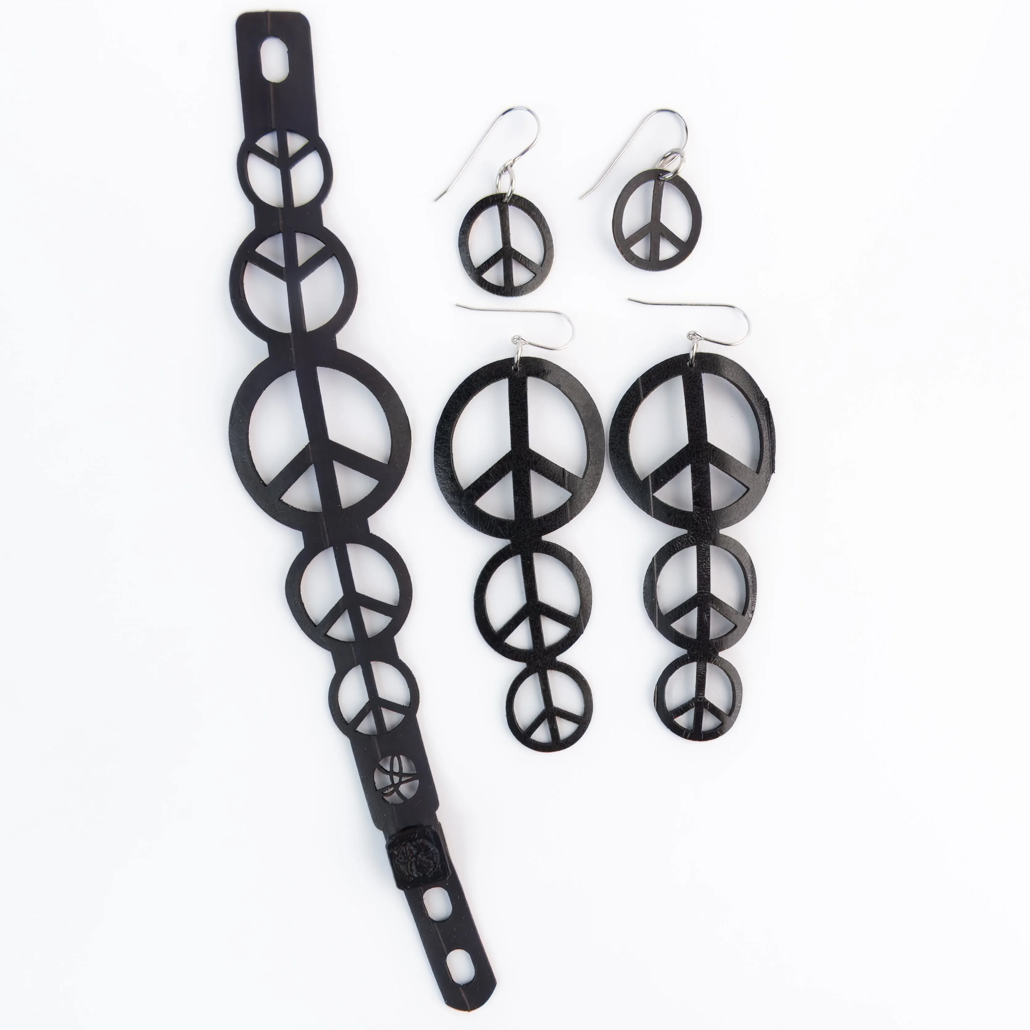 tiny peace earring