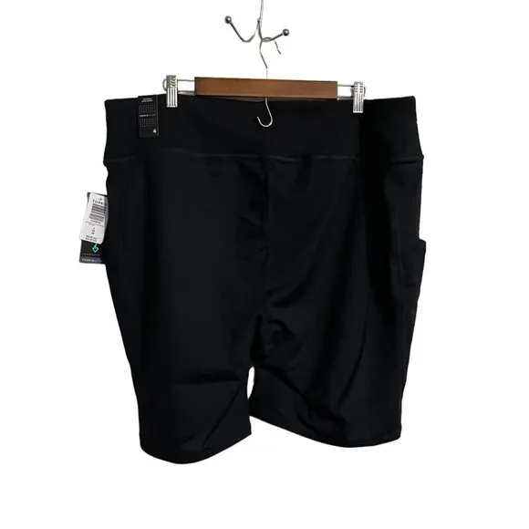 Torrid Womens NWT Black Performance Core Ribbed Trim 9 Inch Active Bike Short 4X