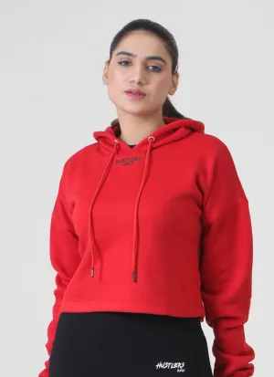 Training Cropped Hoodie - Red