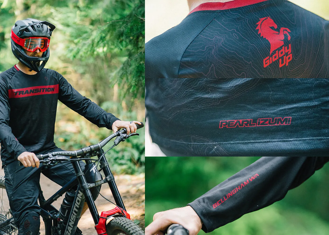 Transition Summit Jersey LS Black and Red