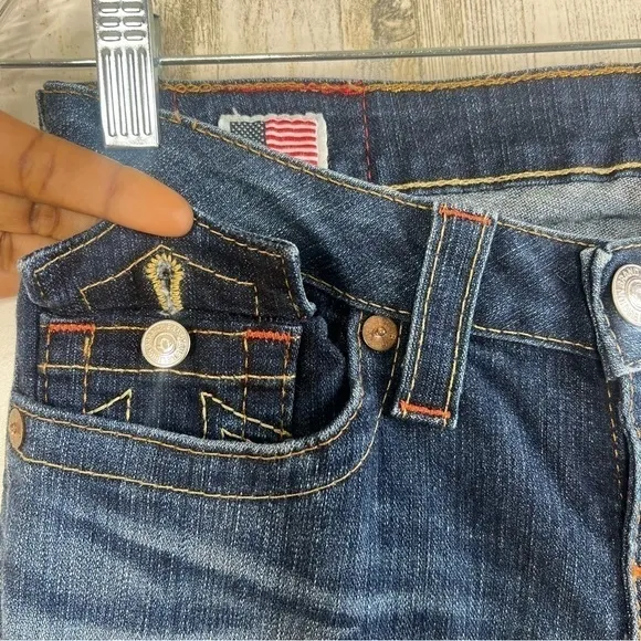 True‎ Religion Jeans Julie Made In USA Low Rise Y2K Blue Denim Women's Size 28