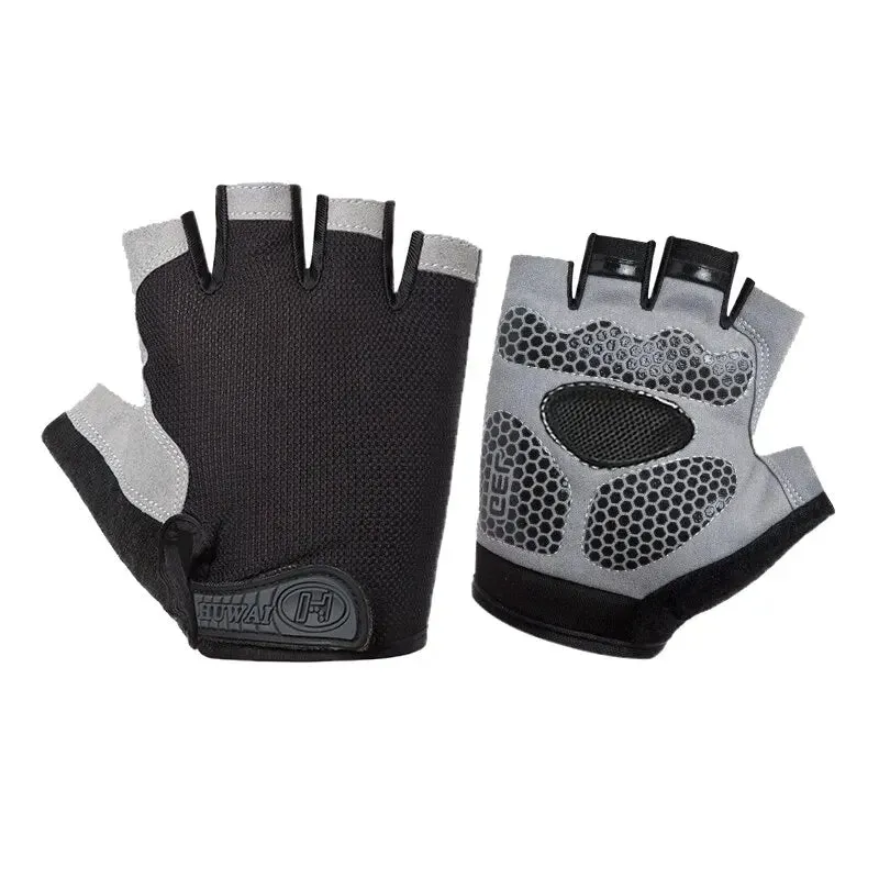 Unisex Breathable Half-Finger Cycling Gloves - Anti-Slip Sports & Fitness Gear