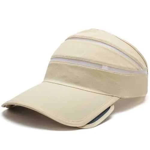 Unisex Retractable Wide Brim Sun Hat Summer Breathable Outdoor Beach Baseball Cap