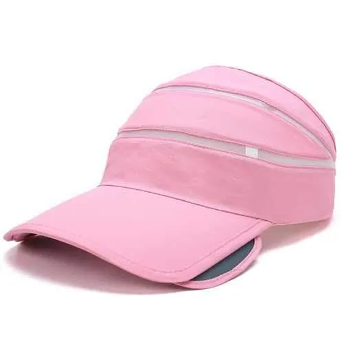 Unisex Retractable Wide Brim Sun Hat Summer Breathable Outdoor Beach Baseball Cap