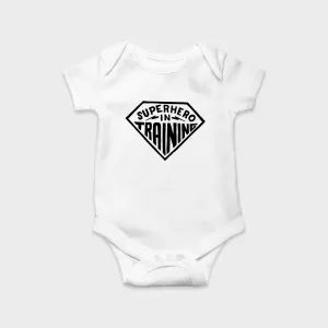 Unisex Superhero In Training Baby Onesie
