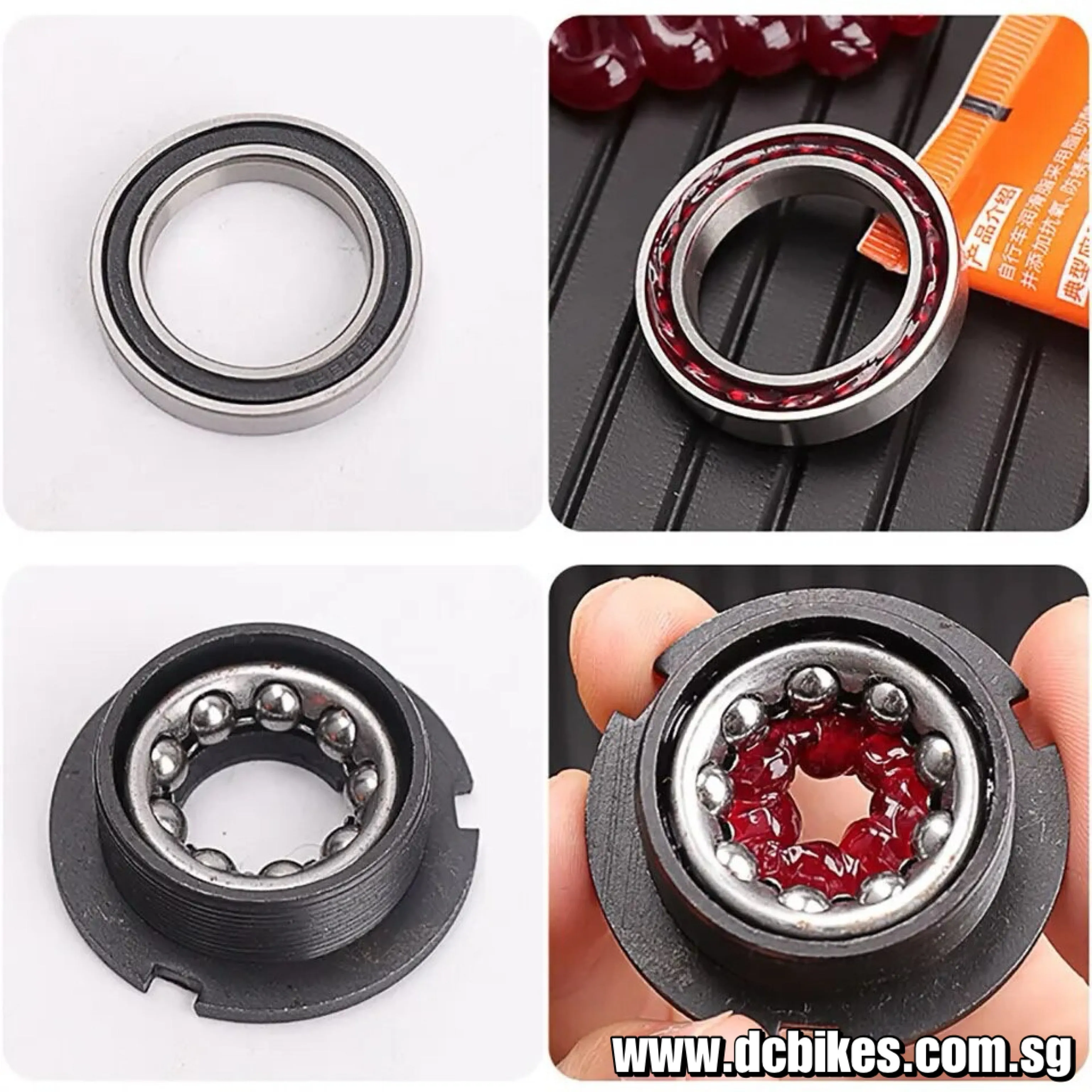Universal Red Bicycle Multi Purpose Bearing Bottom Bracket Moving Parts Grease Tube 50ml