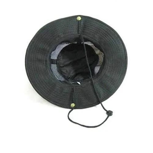 Unsiex Mesh Polyester Wide Brim Fishing Gardening Cap Sunshade Breathable Quick Dry Hat