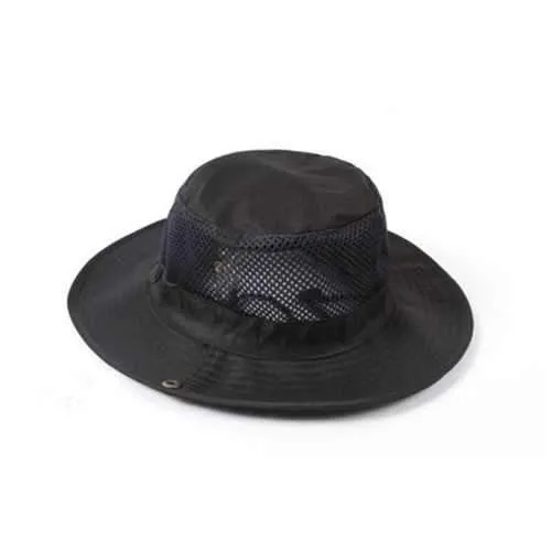 Unsiex Mesh Polyester Wide Brim Fishing Gardening Cap Sunshade Breathable Quick Dry Hat