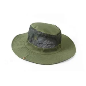 Unsiex Mesh Polyester Wide Brim Fishing Gardening Cap Sunshade Breathable Quick Dry Hat