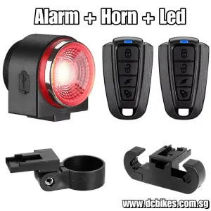 Usb Rechargeable Anti Theft Burglar Alarm Bike Saddle Seat Post Rear Red Led Light Lamp   2 Wireless Remote Control Taillight Horn A8 Pro For Road Bike Mountain Bicycle
