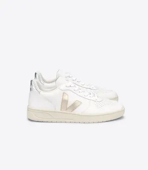 V-10 Leather White Platine Silver